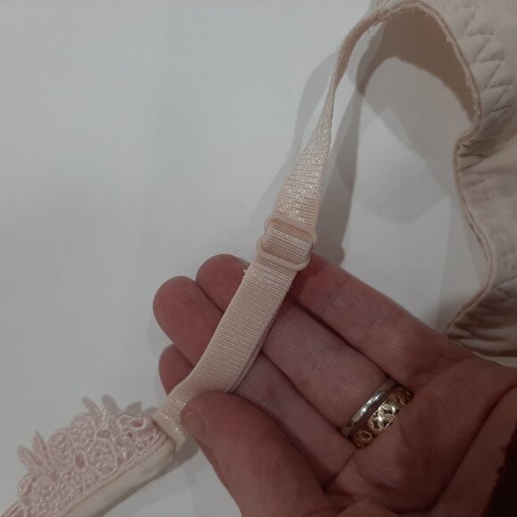 Vintage coquette fairycore satin crochet lace LA Senza bra - Picture 11 of 16